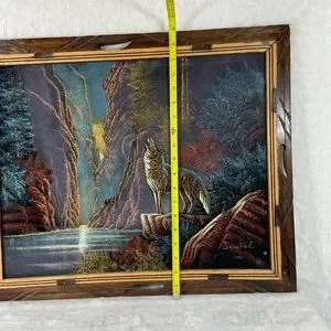 Vintage | Art | Vintage Black Velvet Painting Optical